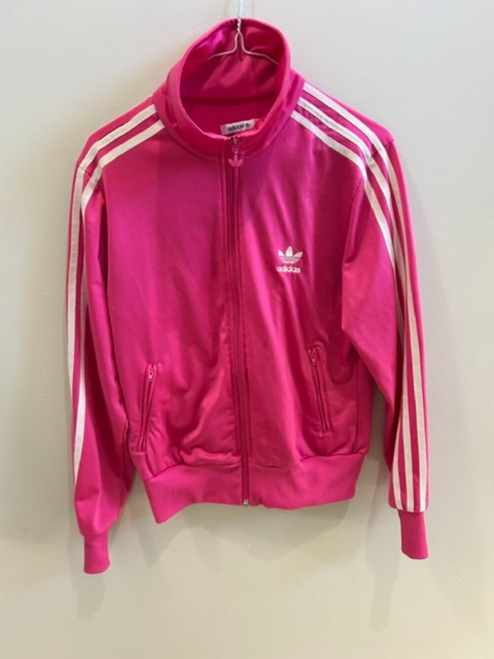 Adidas Originals Firebird Track Jacket Pink White 3-Stripes M (Y2K)